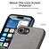 iPhone 16e / 17e Twill Fabric Leather Skin Back Phone Case - Gray