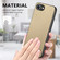 iPhone 16e / 17e Twill Fabric Leather Skin Back Phone Case - Khaki