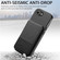 iPhone 16e / 17e Twill Fabric Leather Vertical Flip RFID Card Bag Phone Case - Black