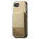 iPhone 16e / 17e Twill Fabric Leather Vertical Flip RFID Card Bag Phone Case - Khaki