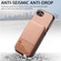 iPhone 16e / 17e Twill Fabric Leather Vertical Flip RFID Card Bag Phone Case - Pink