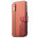 iPhone 16e / 17e Twill Fabric MagSafe RFID Anti-theft Zipper Wallet Leather Phone Case - Orange