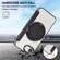 iPhone 16e / 17e Ultra-thin Rotation Holder Magnetic Plating Vegan Leather Phone Case - Black