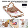 iPhone 16e / 17e Ultra-thin Rotation Holder Magnetic Plating Vegan Leather Phone Case - Brown