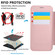 iPhone 16e / 17e Ultra-thin Rotation Holder Magnetic Plating Vegan Leather Phone Case - Rose Gold