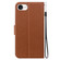iPhone 16e / 17e Ultra-thin Voltage Magnetic Buckle Leather Phone Case - Brown