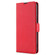 iPhone 16e / 17e Ultra-thin Voltage Side Buckle Horizontal Flip Leather Phone Case - Red