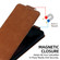 iPhone 16e / 17e Vertical Flip Cover Solid Color Vegan Leather Phone Case with Crossbody Chain - Brown