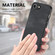 iPhone 16e / 17e Vintage Leather PC Back Cover Phone Case - Black