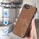 iPhone 16e / 17e Vintage Leather PC Back Cover Phone Case - Brown