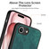iPhone 16e / 17e Vintage Leather PC Back Cover Phone Case - Green