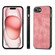iPhone 16e / 17e Vintage Leather PC Back Cover Phone Case - Pink