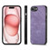 iPhone 16e / 17e Vintage Leather PC Back Cover Phone Case - Purple