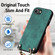 iPhone 16e / 17e Vintage Leather PC Back Cover Phone Case with Crossbody Strap - Green