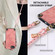 iPhone 16e / 17e Vintage Leather PC Back Cover Phone Case with Crossbody Strap - Pink