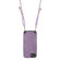 iPhone 16e / 17e Vintage Leather PC Back Cover Phone Case with Crossbody Strap - Purple
