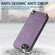 iPhone 16e / 17e Vintage Leather PC Back Cover Phone Case with Crossbody Strap - Purple