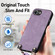 iPhone 16e / 17e Vintage Leather PC Back Cover Phone Case with Crossbody Strap - Purple
