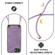 iPhone 16e / 17e Vintage Leather PC Back Cover Phone Case with Crossbody Strap - Purple