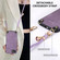 iPhone 16e / 17e Vintage Leather PC Back Cover Phone Case with Crossbody Strap - Purple