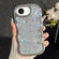iPhone 16e / 17e Wave Glitter Sequined Electroplated Phone Case - Silver