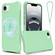 iPhone 16e / 17e Wave Texture MagSafe Magnetic Liquid Silicone Phone Case - Green