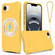 iPhone 16e / 17e Wave Texture MagSafe Magnetic Liquid Silicone Phone Case - Yellow