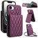 iPhone 16e / 17e YM015 Crossbody Rhombic Card Bag RFID Phone Case - Dark Purple