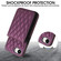 iPhone 16e / 17e YM015 Crossbody Rhombic Card Bag RFID Phone Case - Dark Purple