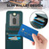 iPhone 16e / 17e YM015 Crossbody Rhombic Card Bag RFID Phone Case - Green