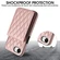 iPhone 16e / 17e YM015 Crossbody Rhombic Card Bag RFID Phone Case - Rose Gold