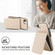 iPhone 16e / 17e YM015 Crossbody Rhombic Card Bag RFID Phone Case - White
