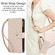 iPhone 16e / 17e YM016 Rhombic Zipper Card Wallet Leather Phone Case with Lanyard - Apricot