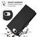 iPhone 16e / 17e YM016 Rhombic Zipper Card Wallet Leather Phone Case with Lanyard - Black