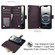 iPhone 16e / 17e YM016 Rhombic Zipper Card Wallet Leather Phone Case with Lanyard - Dark Purple