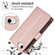 iPhone 16e / 17e YM016 Rhombic Zipper Card Wallet Leather Phone Case with Lanyard - Rose Gold
