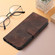 iPhone 16e / 17e YX0060 Elephant Head Embossed Phone Leather Case with Lanyard - Coffee