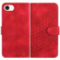 iPhone 16e / 17e YX0060 Elephant Head Embossed Phone Leather Case with Lanyard - Red