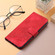 iPhone 16e / 17e YX0060 Elephant Head Embossed Phone Leather Case with Lanyard - Red