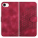 iPhone 16e / 17e YX0060 Elephant Head Embossed Phone Leather Case with Lanyard - Rose Red