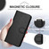 iPhone 16e / 17e YX0070 Carbon Fiber Buckle Leather Phone Case with Lanyard - Black