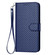 iPhone 16e / 17e YX0070 Carbon Fiber Buckle Leather Phone Case with Lanyard - Royal Blue