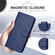 iPhone 16e / 17e YX0070 Carbon Fiber Buckle Leather Phone Case with Lanyard - Royal Blue