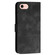 iPhone 16e / 17e YX0080 Grid Butterfly Embossed Pattern Flip Leather Phone Case with Lanyard - Black
