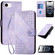 iPhone 16e / 17e YX0080 Grid Butterfly Embossed Pattern Flip Leather Phone Case with Lanyard - Light Purple