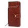 iPhone 16e / 17e Zipper Bag Leather Phone Case - Brown