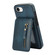 iPhone 16e / 17e Zipper Wallet Split MagSafe Leather Back Phone Case - Blue