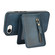 iPhone 16e / 17e Zipper Wallet Split MagSafe Leather Back Phone Case - Blue