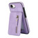 iPhone 16e / 17e Zipper Wallet Split MagSafe Leather Back Phone Case - Purple