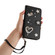 iPhone 16e / 17e ZS01 Double-Layer Heart Floral Vegan Leather Phone Case with Wrist Strap - Black